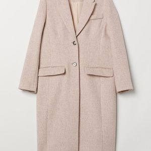H&M Blush marled wool blend coat
